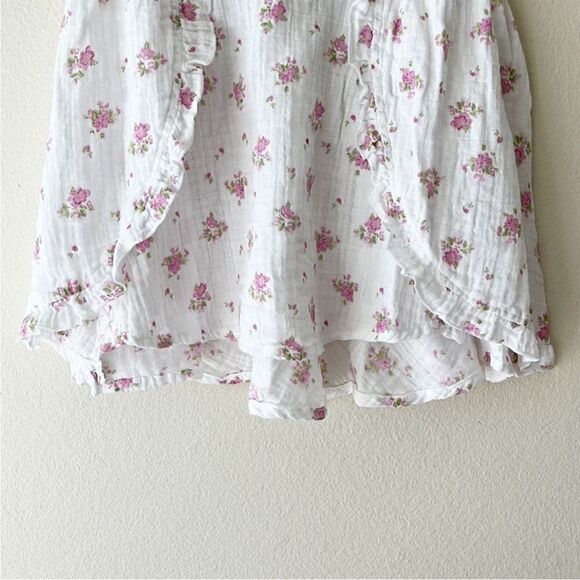 ASOS Design White Cotton Floral Ruffle Mini Skirt - Picture 4 of 8